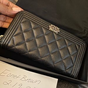Chanel Boy ZIP Around Wallet